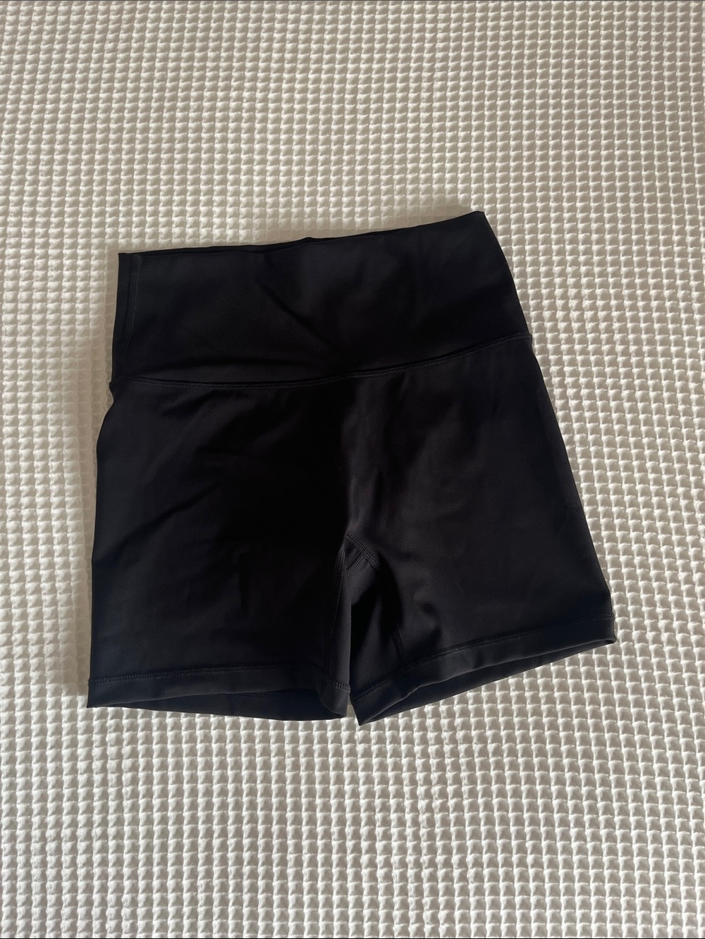 High-Waisted Black Women's Biker Shorts